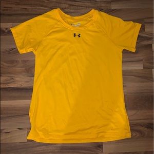 Under Armour yellow shirt